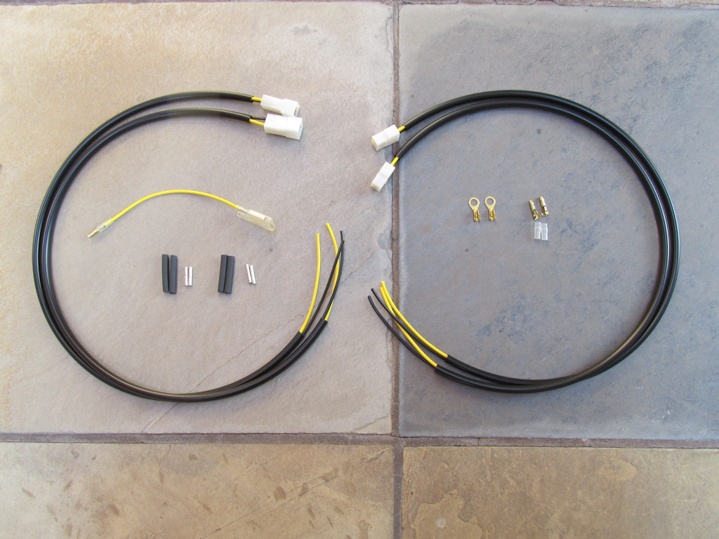 Sub-harness to extend wiring from running lights inside saddlebags to the tail light.