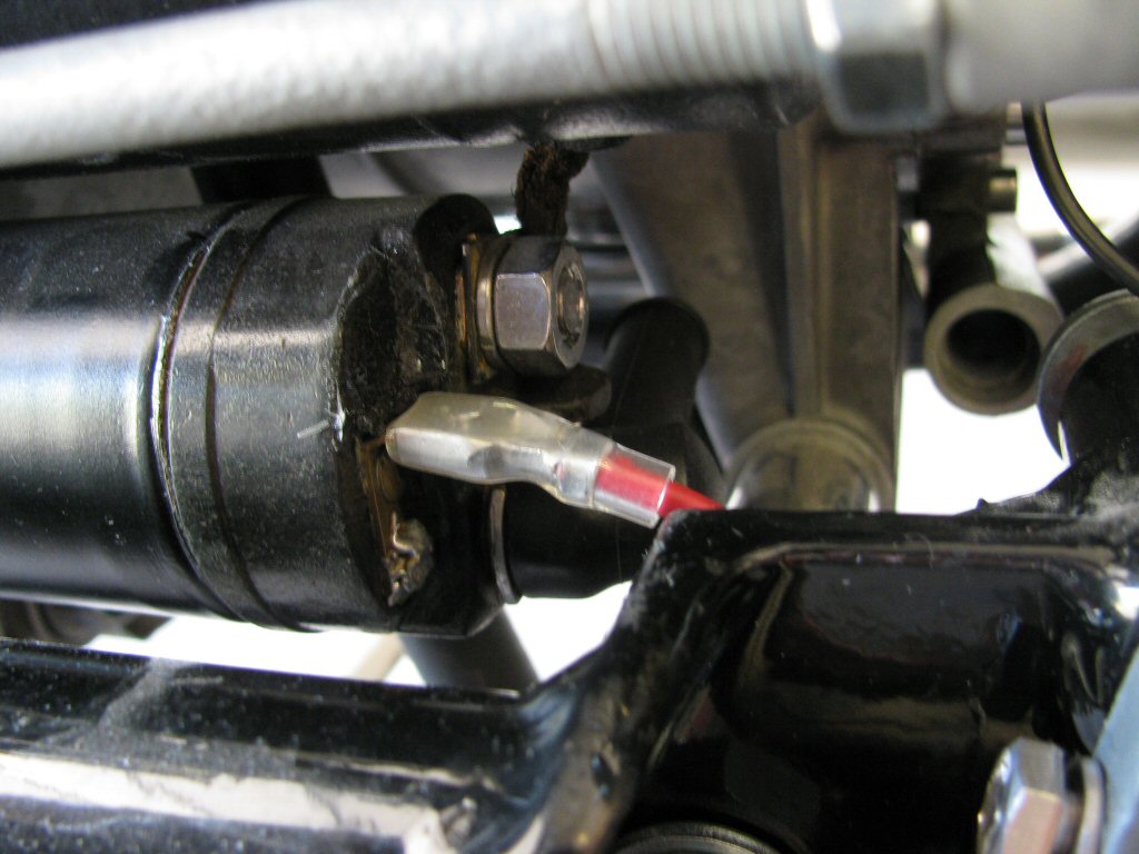Connections to a Bosch starter solenoid.