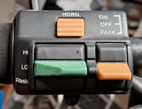 Series 1 left handlebar switch (MG# 28738000) used on the V65 Lario (not included).