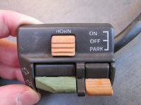 Series 2 left handlebar switch (MG# 28738040) used on the V65 Lario (not included).